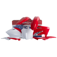 POLISPORT WYPRZEDAŻ KOMPLET PLASTIKÓW HONDA CRF 250R '08 KOLOR CZERWONO BIAŁY OEM