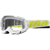 100 PROCENT GOGLE MODEL ACCURI 2 PEYOTE - CLEAR LENS - KOLOR BIAŁY/CZARNY/ŻÓŁTY SZYBKA PRZEŹROCZYSTA
