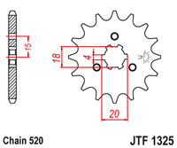JT ZĘBATKA PRZEDNIA 2056 11 HONDA ATC 185/200 '80-86' (205611JT) (ŁAŃC. 520) NA ZAMÓWIENIE
