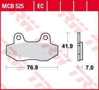 TRW ZF KLOCKI HAMULCOWE KH86 ORGANIC HONDA NSR 50 89-96, NSR 80 87-92, FS 125 SONIC 03-, PRZÓD (PROMOCJA)