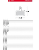MOTO-MASTER WYPRZEDAŻ BIKE PRO KLOCKI HAMULCOWE ROWEROWE ORGANICZNE PRO PASUJE DO SHIMANO DEORE BR-M575, BR-M525, BR-M515, BR-T615, BR-M506, BR-M505, BR-MT500, BR-M495, BR-M486, BR-M485, BR-M475, TEKTRO