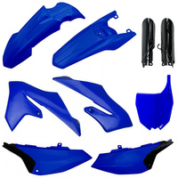 POLISPORT KOMPLET PLASTIKÓW (FULL KIT) YAMAHA YZ 65 '19-'24 W ZESTAWIE TABLICA PRZEDNIA (8665500002) I OSŁONY AMORTYZARORÓW (8399800002) KOLOR NIEBIESKI OEM