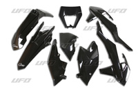 UFO KOMPLET PLASTIKÓW KTM EXC/EXC-F TPI '17-'19 Z OSŁONĄ LAMPY KOLOR CZARNY (KT523E001)