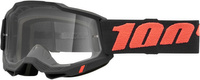 100 PROCENT GOGLE MODEL ACCURI 2 BOREGO - CLEAR LENS - KOLOR CZARNY / POMARAŃCZOWY SZYBKA PRZEZROCZYSTA