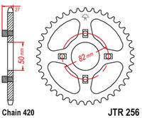 JT ZĘBATKA TYLNA 261 38 HONDA ATC/TRX 70 '82-87' XL/XR 75/80 '74-84' (26138JT) (ŁAŃC.420)