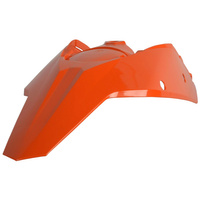 POLISPORT BŁOTNIK TYŁ KTM SX 125/250 '07-'10; EXC 125/200/250/300 '08-'11 KOLOR POMARAŃCZOWY (Z MOCOWANIEM LAMPY)