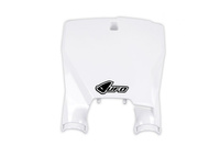 UFO TABLICA NA NUMER STARTOWY HUSQVARNA TC 125/250, FC 250/350/450 '16-21, TC 300 '16-18, KOLOR BIAŁY (STADIUM Z OSŁONAMI AMORTYZATORÓW)