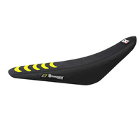 BLACKBIRD POKROWIEC / POSZYCIE NA SIEDZENIE HUSQVARNA FC/TC '14-'15, TE/FE '14-'16 DOUBLE GRIP 3 KOLOR CZARNY ŻÓŁTY