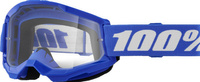 100 PROCENT GOGLE MODEL STRATA 2 BLUE - CLEAR LENS - KOLOR NIEBIESKI/BIAŁY SZYBKA PRZEŹROCZYSTA