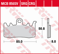 TRW ZF KLOCKI HAMULCOWE KH630 SINTER ROAD/TRACK BMW R 1200R/RS '14-'18, S 1000XR '17-, R 1200GS/ADV '13-'18, R 1250R/RS '19-, DUCATI 899/959 PANIGALE '14-'19, 959 SUPERSPORT '17-, MULTISTRADA 1200/1260 '15-, MONSTER 1200 '14-, PRZÓD