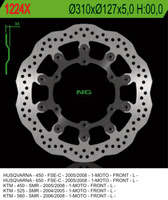 NG TARCZA HAMULCOWA PRZÓD HUSABERG FS 570 '10-'11, FS 450 '05-'08, KTM SMR 450 '04-'14, SMR 525 / 560 '05-'08 (310X127X5MM) (6X6,5MM) WAVE