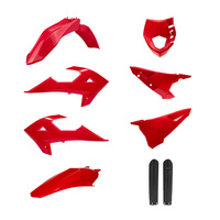 POLISPORT KOMPLET PLASTIKÓW (FULL KIT) RJEJU PRO 300I '26 W ZESTAWIE OSŁONA LAMPY (8669800002) I OSŁONY AMORTYZATORÓW (8398600003) KOLOR CZERWONO BIAŁY OEM