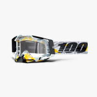 WYPRZEDAŻ 100 PROCENT GOGLE MODEL RACECRAFT 2 KORB - CLEAR LENS - KOLOR BIAŁY/SZARY/CZARNY/ŻÓŁTY SZYBKA PRZEŹROCZYSTA
