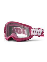 100 PROCENT GOGLE MODEL STRATA 2 YOUTH JUNIOR FLTETCHER - CLEAR LENS - KOLOR RÓŻOWY SZYBKA PRZEŹROCZYSTA STARY KOD: 50521-101-06