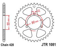 JT ZĘBATKA TYLNA 4612 46 RIEJU 125 RS2 NAKED/MATRIX/PRO '06-10'(461246JT) (ŁAŃC.428)