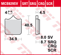 TRW ZF KLOCKI HAMULCOWE KH499/4 SINTER STREET BMW S 1000 RR 09-, PRZÓD