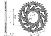 SUNSTAR ZĘBATKA TYLNA 478 44 KAWASAKI ZX6R (05-17), Z750 (JTR478.44) (ŁAŃC. 520) (47844JT)