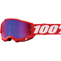 100 PROCENT GOGLE MODEL ACCURI 2 RED - MIRROR RED/BLUE - KOLOR CZERWONY/BIAŁY SZYBKA NIEBIESKIE LUSTRO STARY KOD: 50221-254-03