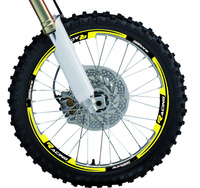 BLACKBIRD KOMPLET NAKLEJEK (OKLEIN) NA FELGI (RACING) KOLOR ŻÓŁTY FLUO