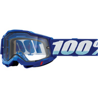 100 PROCENT GOGLE MODEL ACCURI 2 ENDURO MOTO BLUE - DUAL CLEAR LENS - KOLOR NIEBIESKI /BIAŁY SZYBKA PODWÓJNA PRZEŹROCZYSTA STARY KOD: 50221-501-02