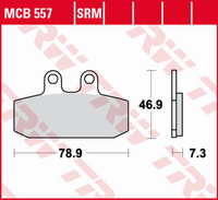 TRW ZF KLOCKI HAMULCOWE KH256 SINTER APRILIA ATLANTIC 500 '02-'05, SCARABEO 500 '02-'12, LEONARDO 250 '99-'04, SCARABEO 150 '99-'04, SPORTCITY 300 '08-'13, HONDA CITY FLY 125 '98-'00 PRZÓD
