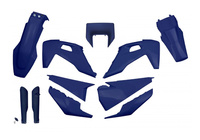 UFO KOMPLET PLASTIKÓW (FULL KIT) Z OSŁONAMI TELESKOPÓW (AMORTYZATORÓW) HUSQVARNA TX / TE 125 / 150 / 250 / 300 '20-'22, FE 250 / 350 / 450 / 501 '20-'23 KOLOR NIEBIESKI