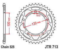 JT ZĘBATKA TYLNA 4447 40 APRILIA RSV 1000 11-15 (444740JT) (ŁAŃC.525)