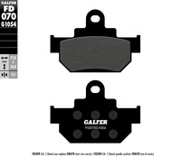 GALFER KLOCKI HAMULCOWE KH106/2 PÓŁMETALICZNE (GRUBOŚĆ 9,5MM)