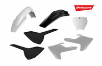 POLISPORT WYPRZEDAŻ KOMPLET PLASTIKÓW HUSQVARNA TC/FC '16-'18 W ZESTAWIE TABLICA PRZEDNIA (8665800002) KOLOR CZARNO BIAŁY
