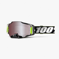 100 PROCENT GOGLE MODEL ARMEGA RACR - HiPER SILVER MIRROR LENS - KOLOR CZARNY/BIAŁY SZYBKA SREBRNE LUSTRO