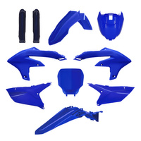 POLISPORT KOMPLET PLASTIKÓW (FULL KIT) YAMAHA YZ 250F '24; YZ 450F '23-'24 W ZESTAWIE TABLICA PRZEDNIA (8680900001) I OSŁONY AMORTYZARORÓW (8352300005) KOLOR NIEBIESKI OEM
