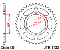JT ZĘBATKA TYLNA 4412 59 APRILIA SX 50 -18-19 (441259JT) (ŁAŃC.420)