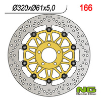 NG TARCZA HAMULCOWA PRZÓD KAWASAKI VN 1500 MEAN STREAK - '02-'04, VN 1600 MEAN STREAK - '04-'08, ZX-12R/ZX-7R '00-04, ZZR1000 '93-01 (320X61X5MM) (5X10,5MM) WAVE PŁYWAJĄCA
