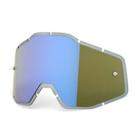 WYPRZEDAŻ 100 PROCENT SZYBKA DOUBLE INJECTED PASUJE DO RACECRAFT+ / RACECRAFT 1 / ACCURI 1/ STRATA 1 - BLUE MIRROR/SMOKE ANTI-FOG STARSZY MODEL