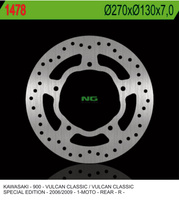 NG TARCZA HAMULCOWA TYŁ KAWASAKI VN 900 CLASSIC '07-'15, VN 900TOURER '14-'17 (270x130x7,0mm)