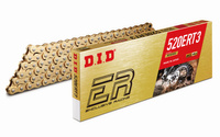 DID 520ERT3G&G-102 ŁAŃCUCH ZŁOTY / ZŁOTY (102-OGNIW) BEZ O-RINGÓW (OTWARTY + ZAPINKA) - ZASTĘPUJE 520ERT2